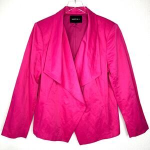Lafayette 148 Pink Blazer Jacket Plus Size 18 Cross Over Oversize Lapel Suiting
